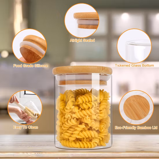 Borosilicate Glass Storage Jar, Kitchen Container Glassware