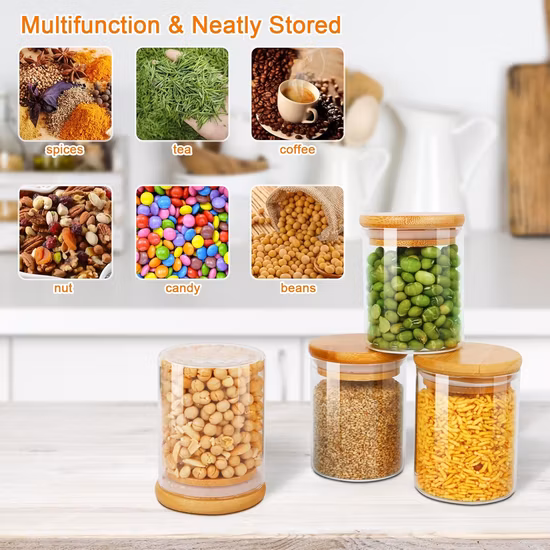 Borosilicate Glass Storage Jar, Kitchen Container Glassware