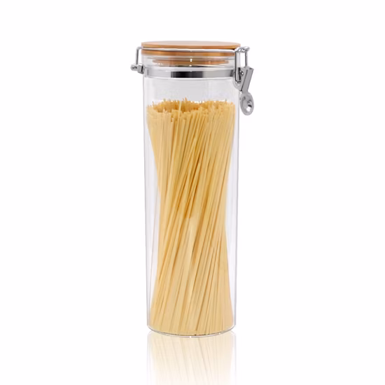 Klemmdeckel aus Borosilikatkristall mit geraden Seiten für Gläser und Behälter aus Glas für die Küche