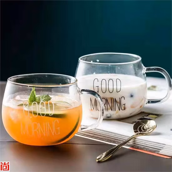 400 ml handgefertigter Milchbecher/Glaswaren/Glasbecher/Borosilikatglas