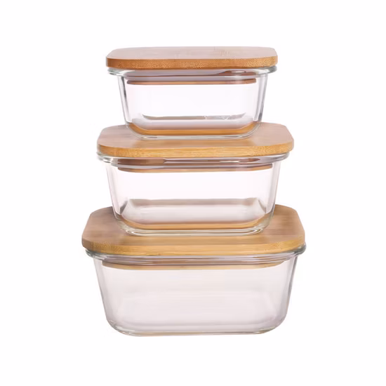 Großhandel mit luftdichten Schüsseln aus Borosilikatglas mit Silikondichtung und Verschlussdeckel