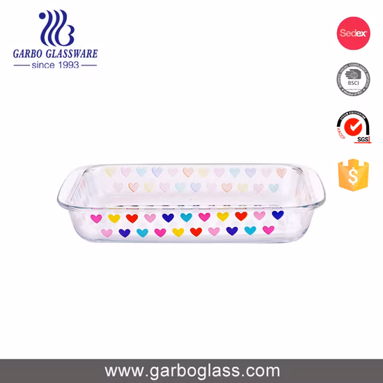 4,5 l große, rechteckige Backform aus Borosilikatglas mit hohem Borosilikatgehalt, ofenfest, durchsichtige transparente Backschalen, Backgeschirr aus Glas